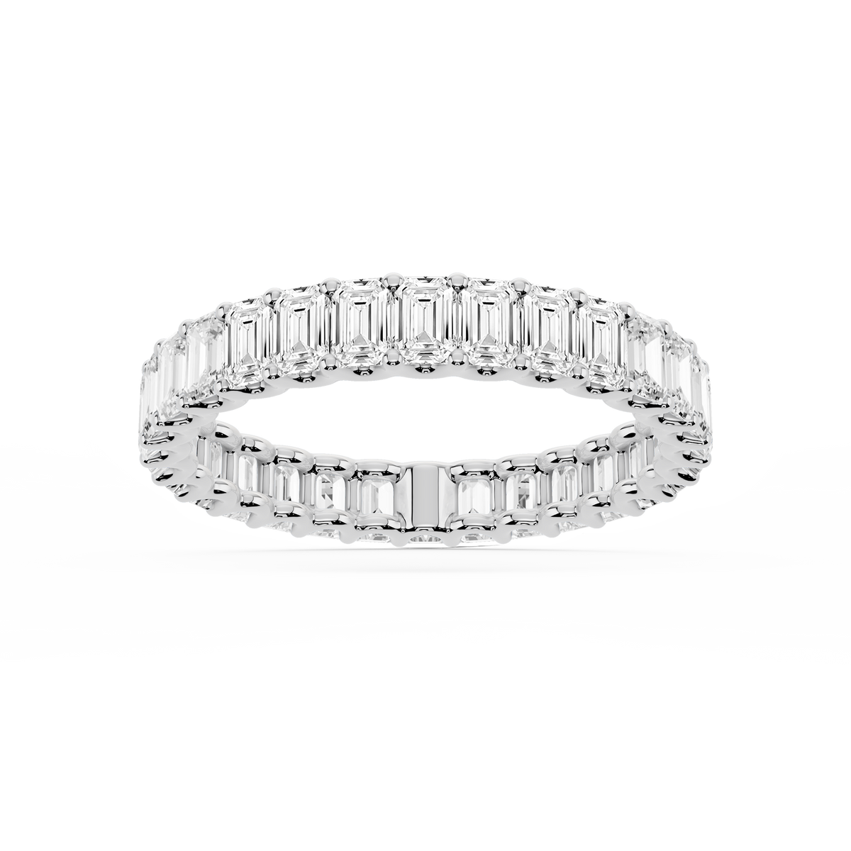 Lovea Romy Eternity Ring Smaragdschliff – Weißgold
