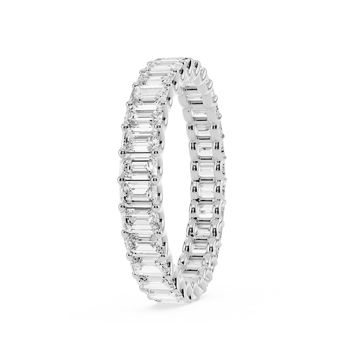 Lovea Romy Eternity Ring Smaragdschliff – Weißgold