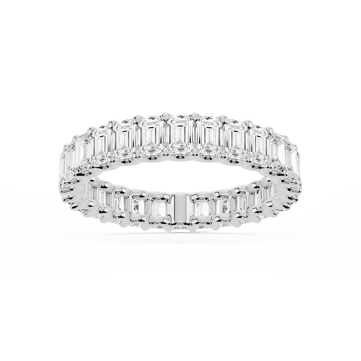 Lovea Romy Eternity Ring Smaragdschliff – Weißgold
