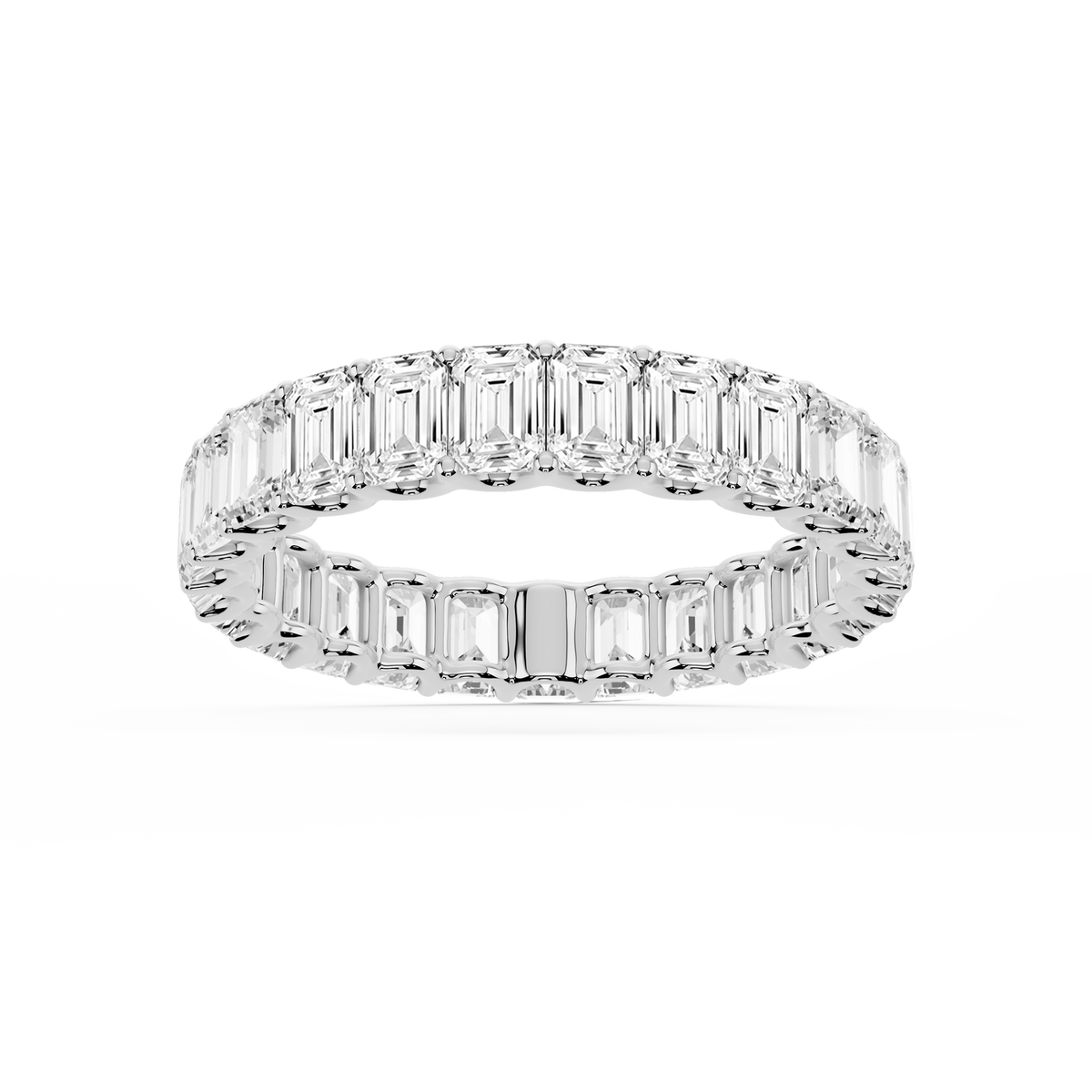 Lovea Romy Eternity Ring Smaragdschliff – Weißgold