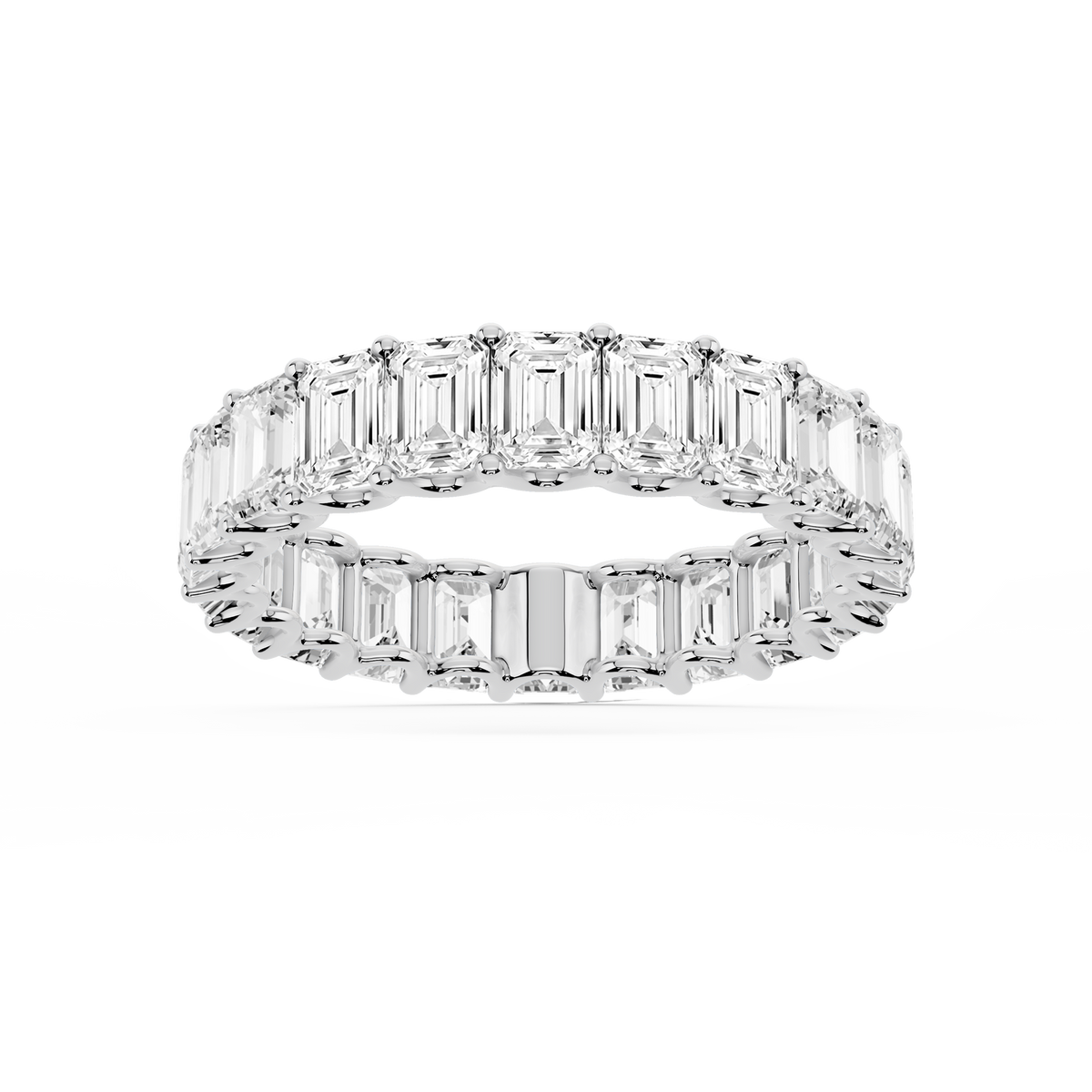 Lovea Romy Eternity Ring Smaragdschliff – Weißgold