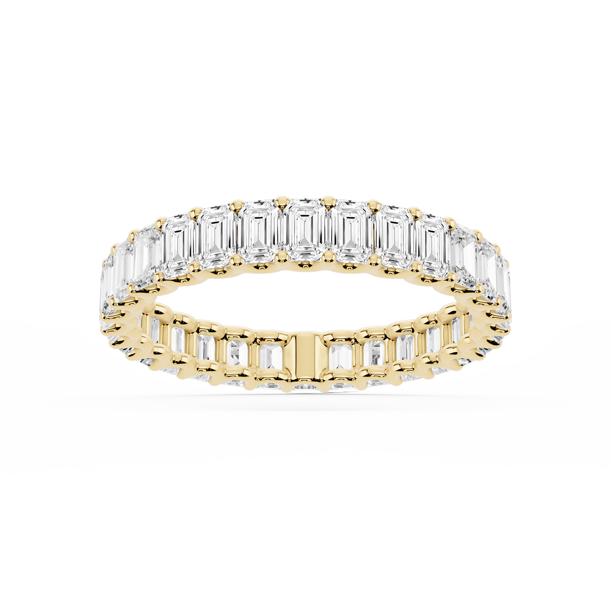 Lovea Romy Eternity Ring Smaragdschliff – Gelbgold