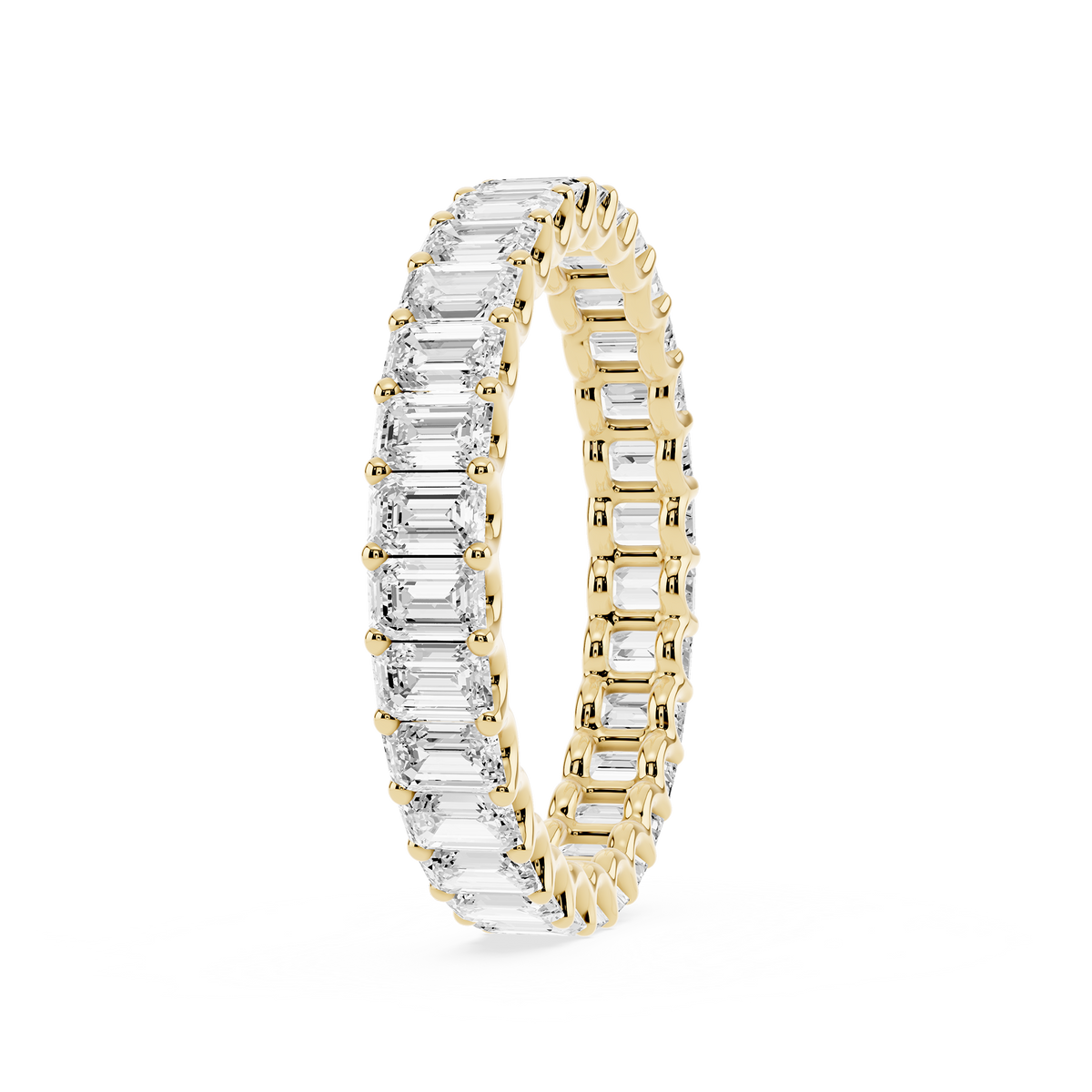 Lovea Romy Eternity Ring Smaragdschliff – Gelbgold