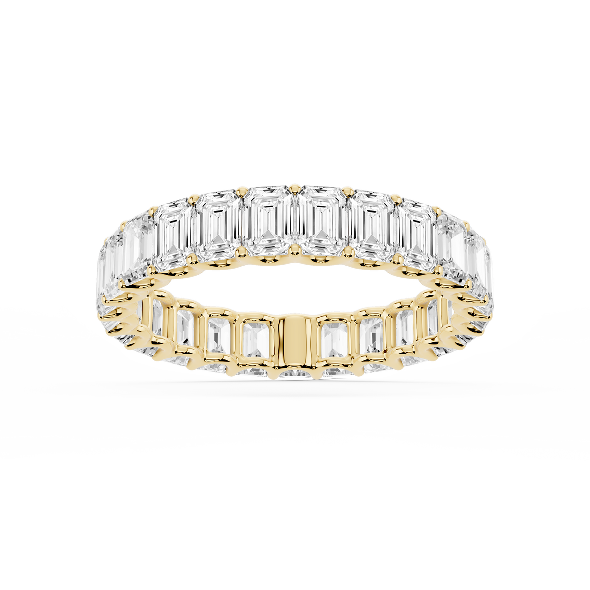 Lovea Romy Eternity Ring Smaragdschliff – Gelbgold