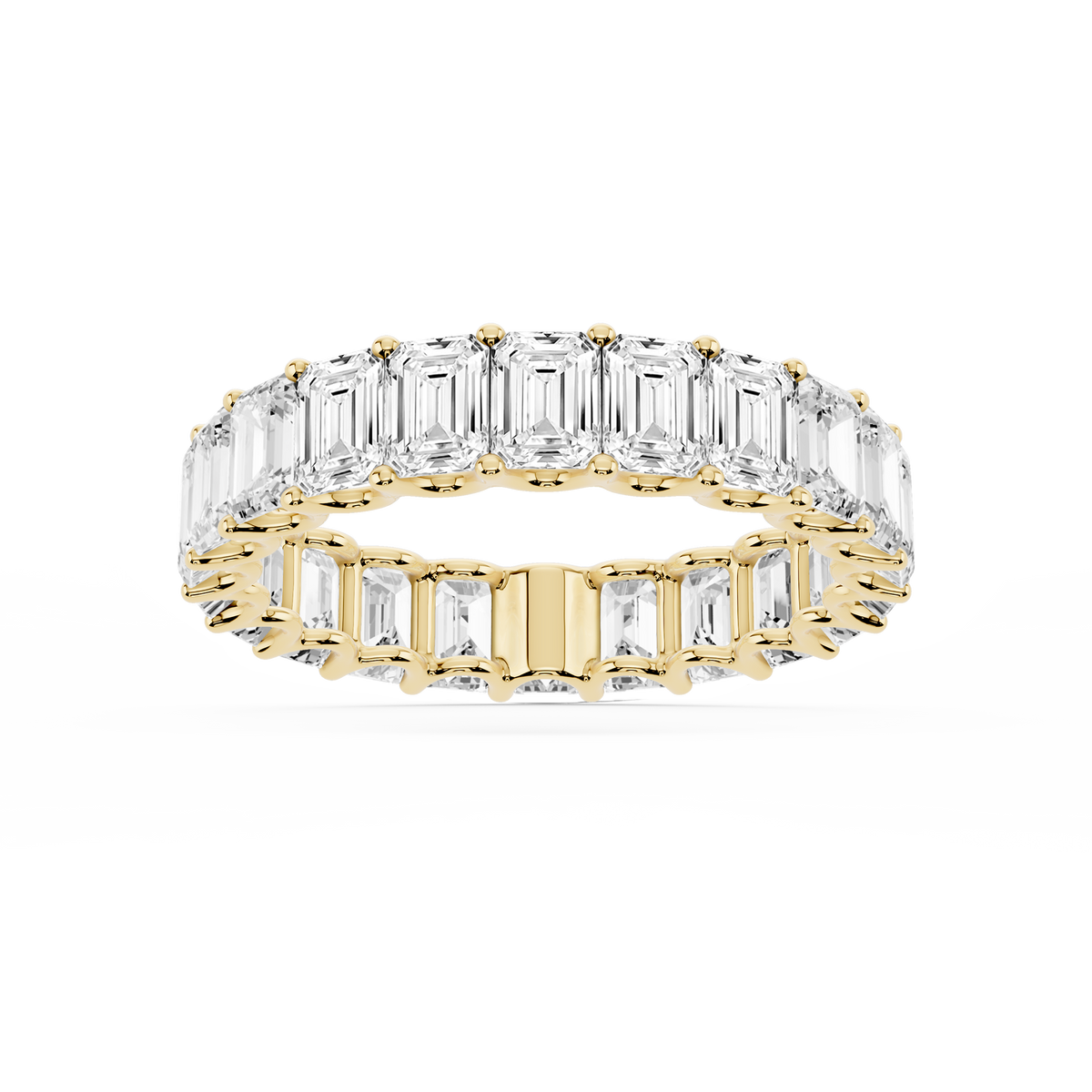 Lovea Romy Eternity Ring Smaragdschliff – Gelbgold