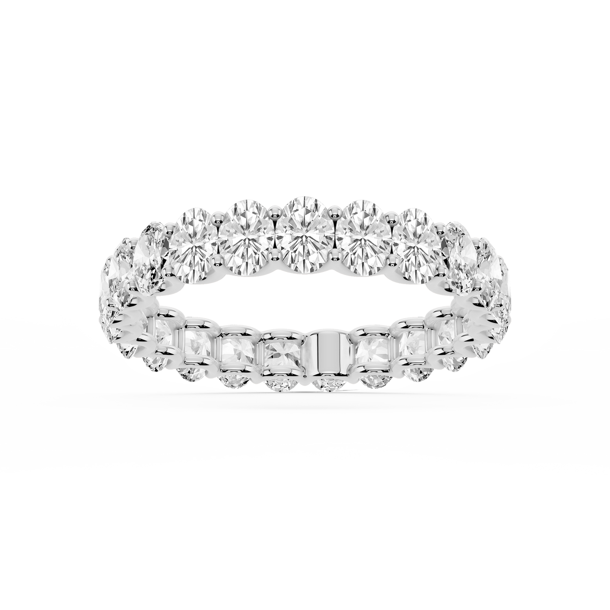 Lovea Romy Eternity Ring Ovalschliff – Weißgold