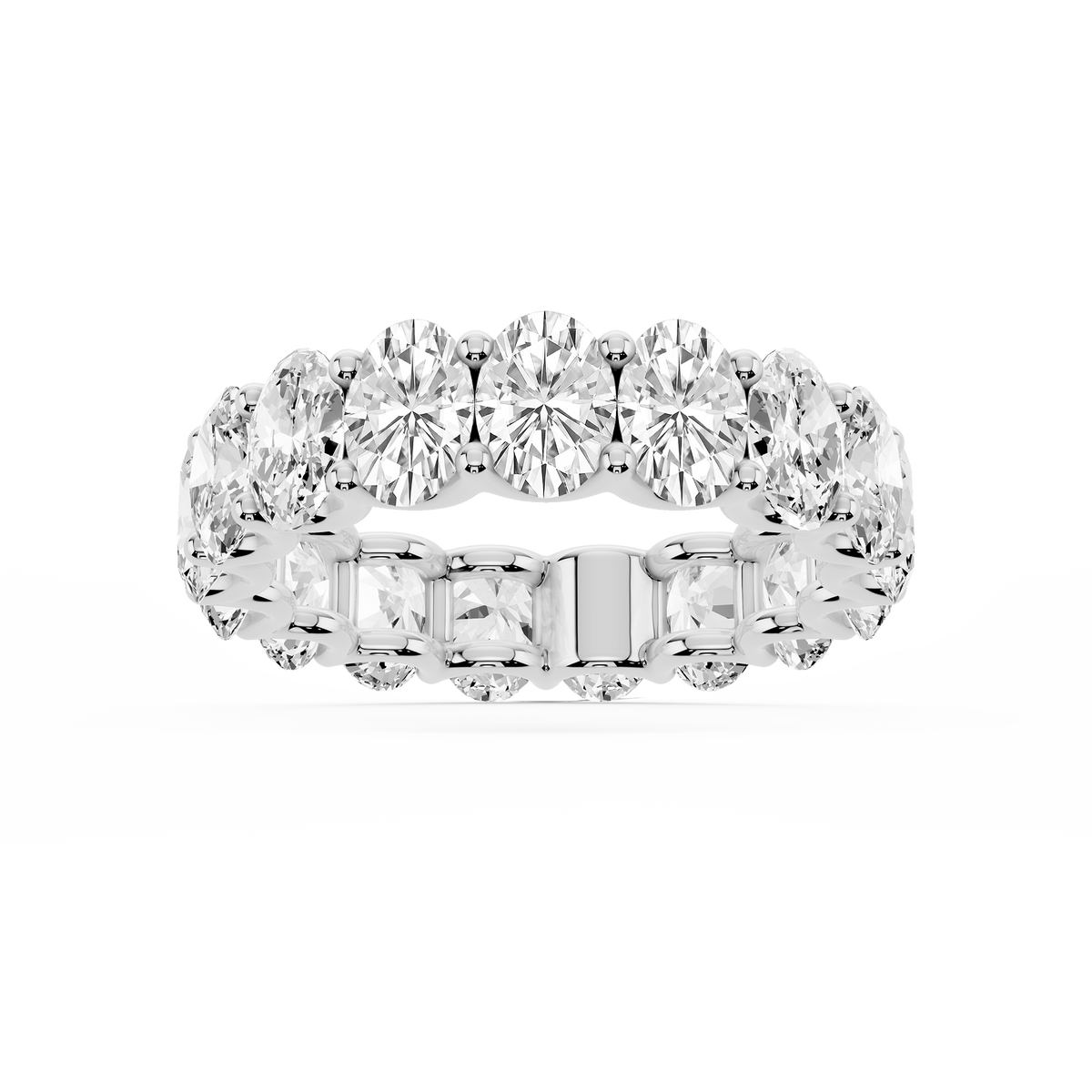Lovea Romy Eternity Ring Ovalschliff – Weißgold