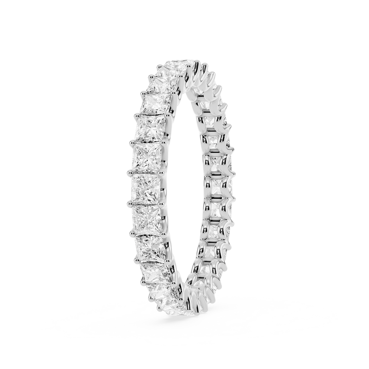 Lovea Romy Eternity Ring Prinzessschliff – Weißgold