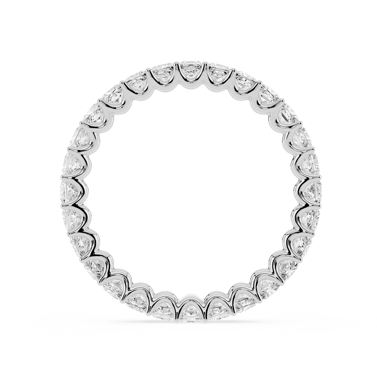 Lovea Romy Eternity Ring Prinzessschliff – Weißgold