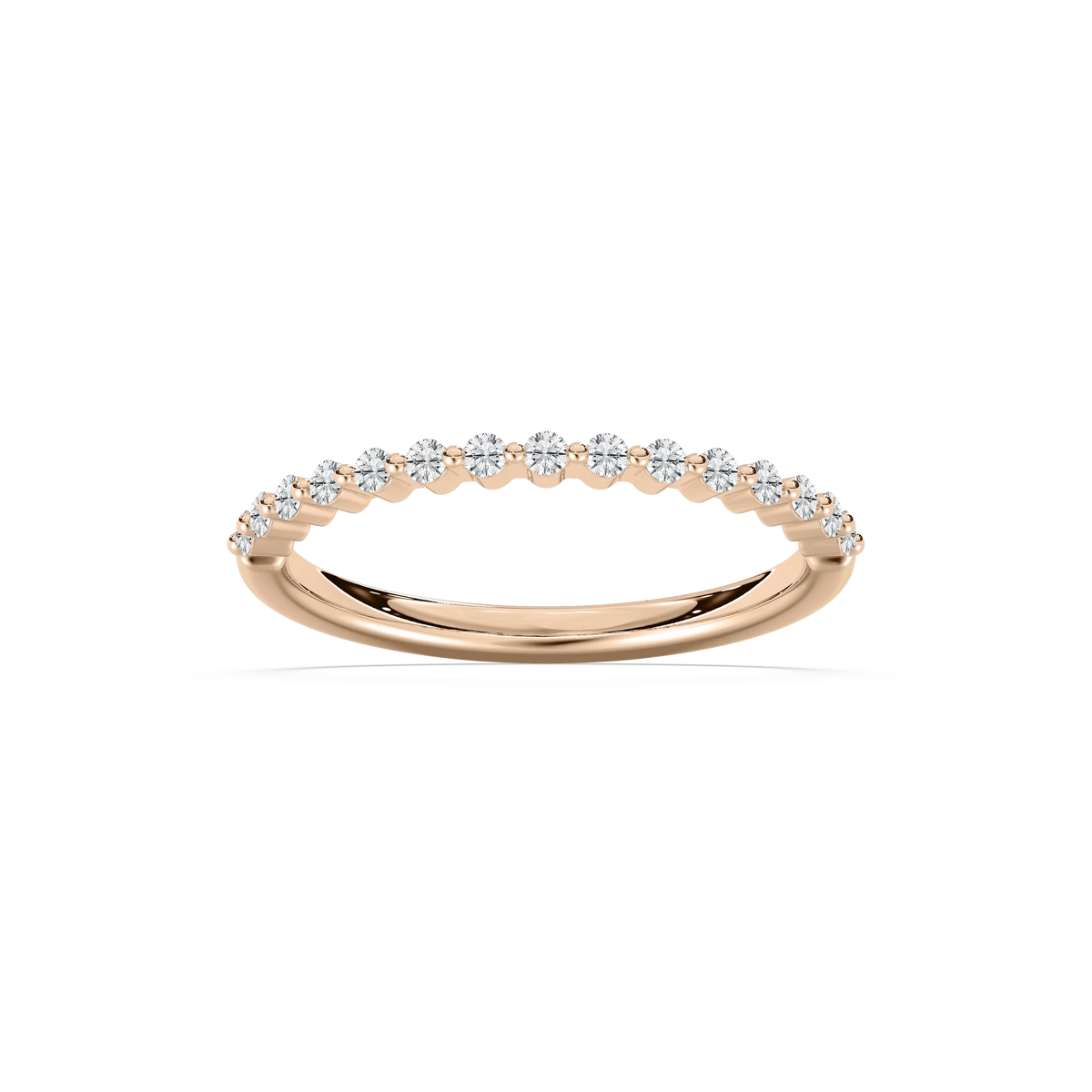 Lovea Melodie Trauring – Geteilte Krappen – Roségold