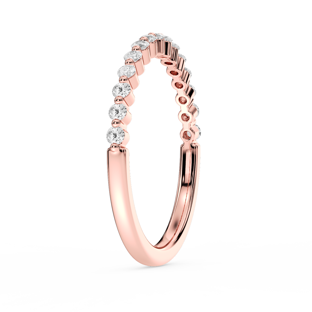 Lovea Melodie Trauring – Geteilte Krappen – Roségold