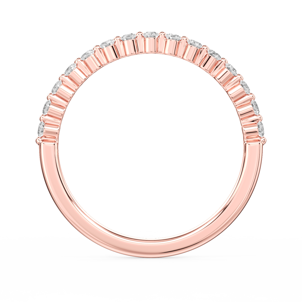 Lovea Melodie Trauring – Geteilte Krappen – Roségold