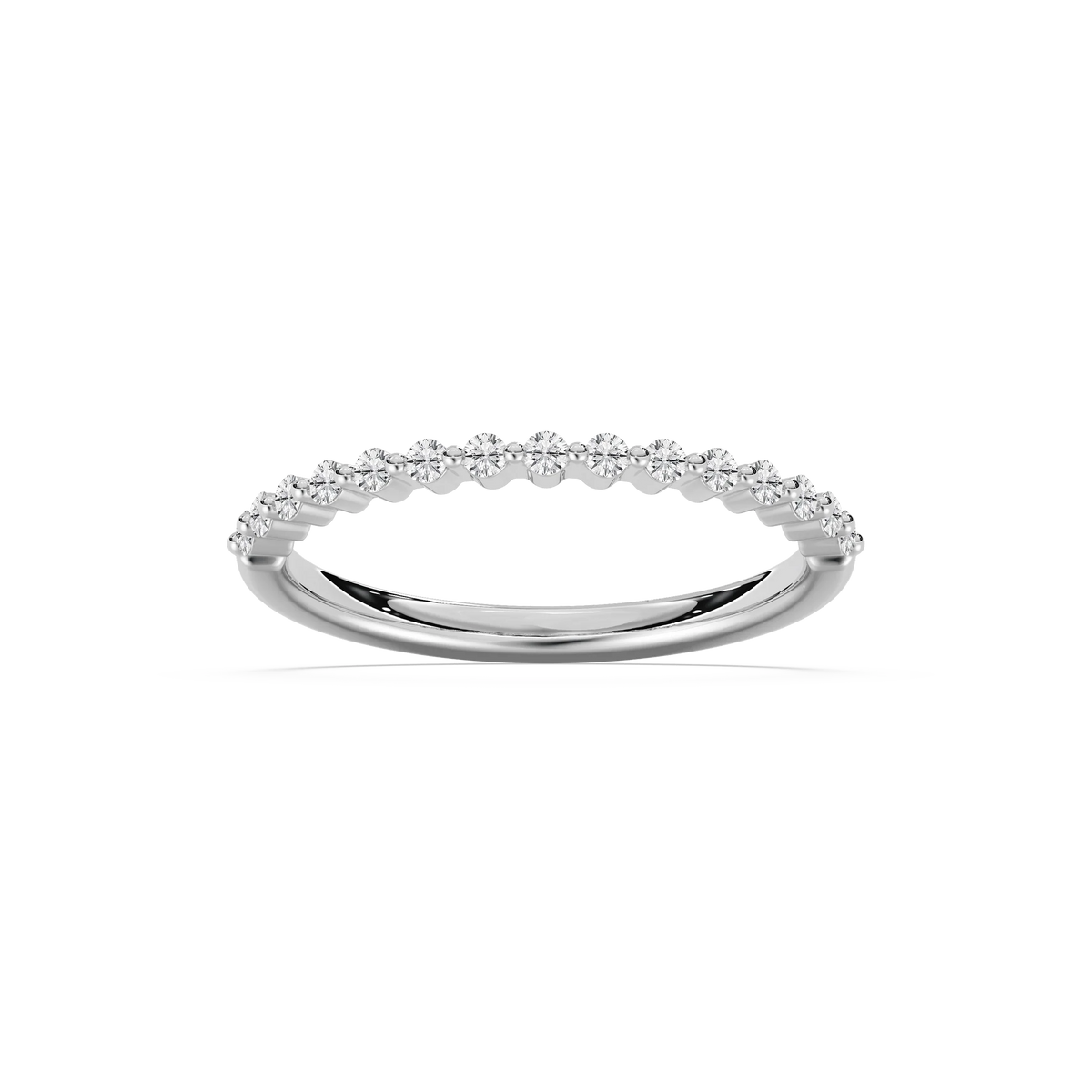 Lovea Melodie Trauring – Geteilte Krappen – Weißgold