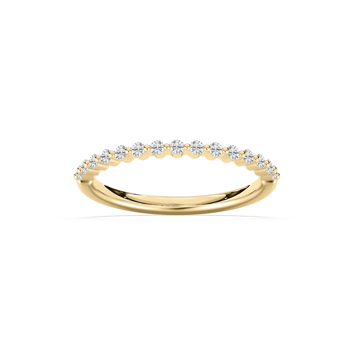 Lovea Melodie Trauring – Geteilte Krappen – Gelbgold