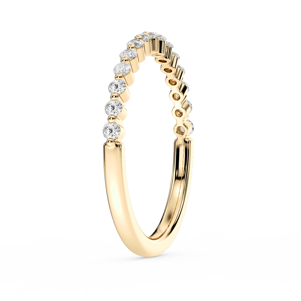 Lovea Melodie Trauring – Geteilte Krappen – Gelbgold