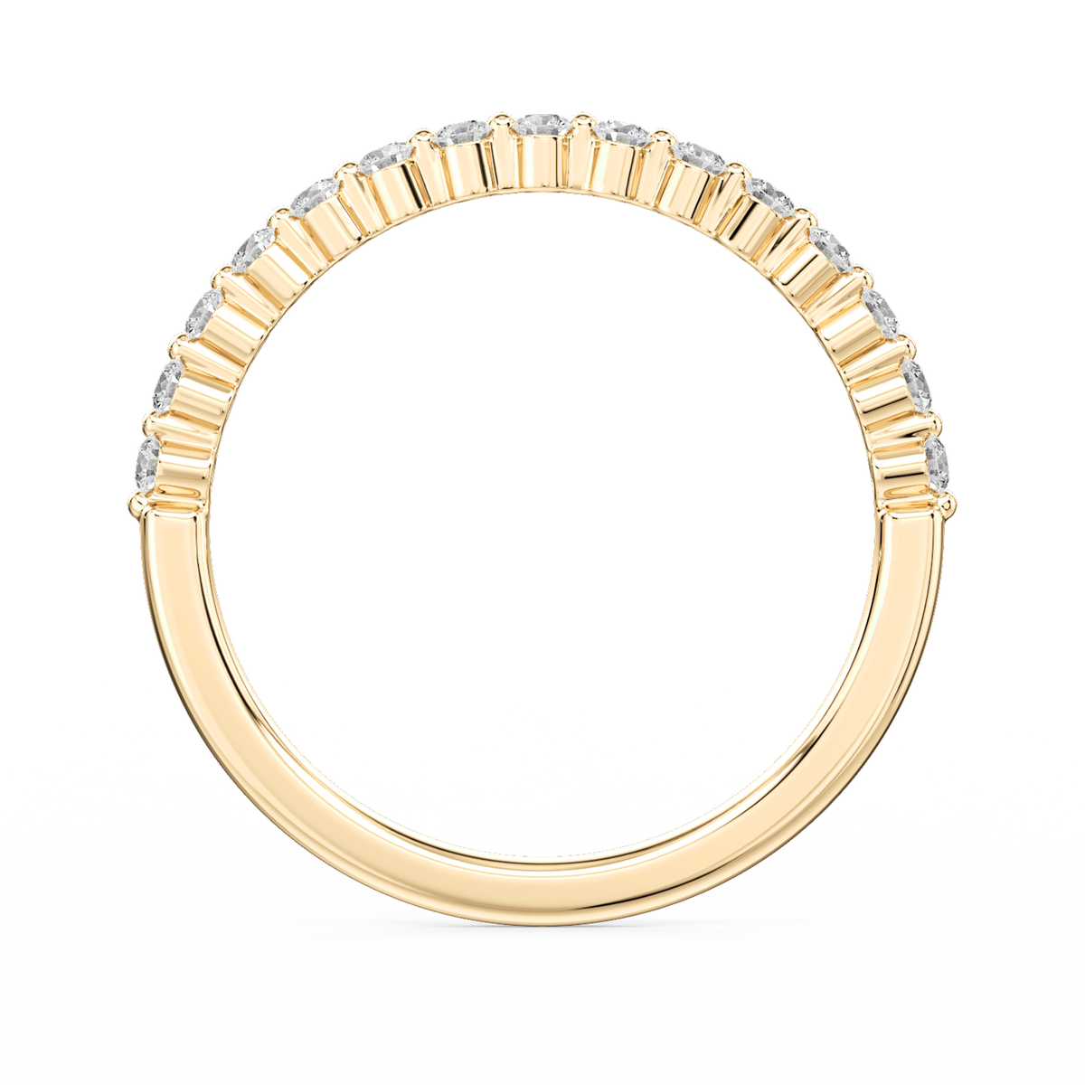 Lovea Melodie Trauring – Geteilte Krappen – Gelbgold