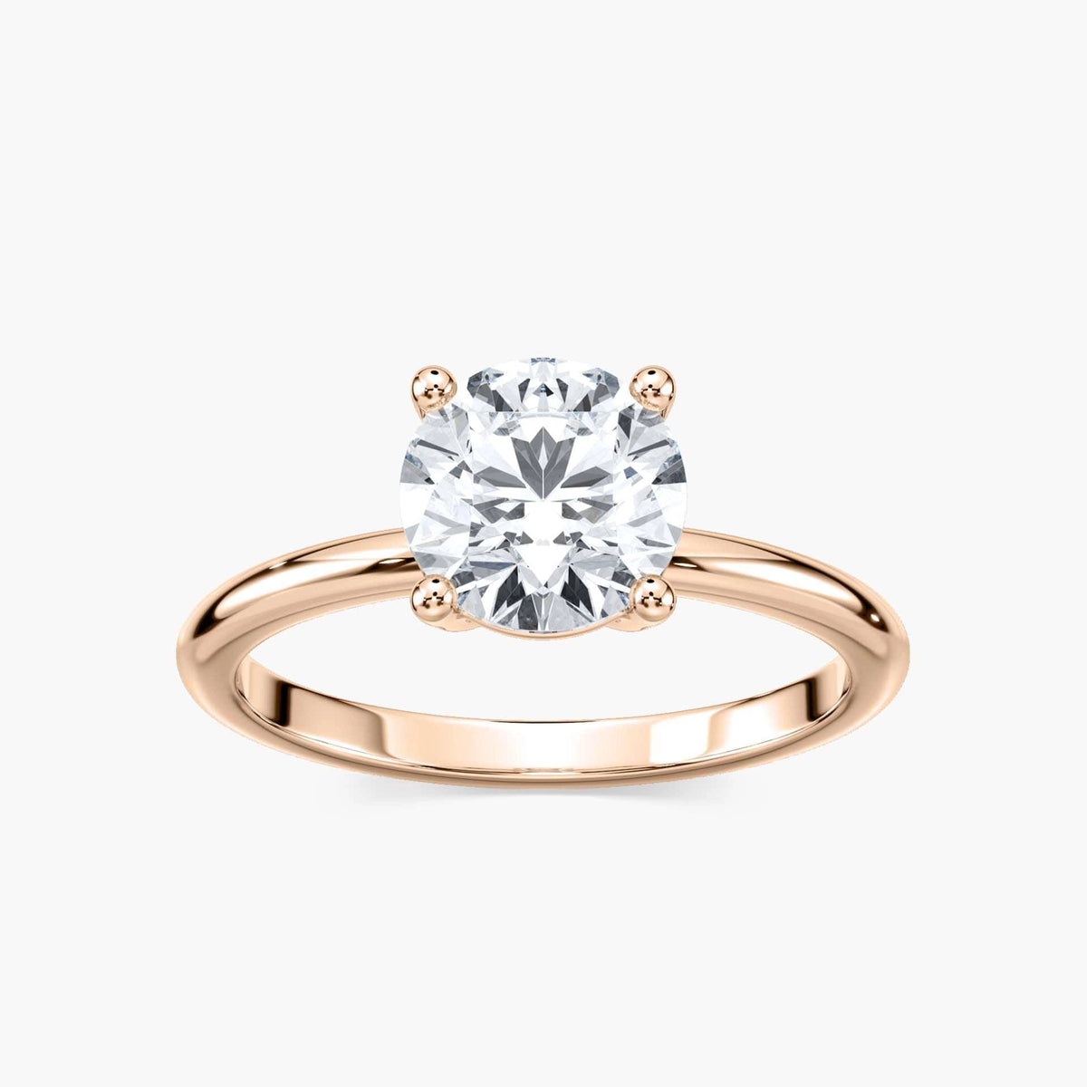 Lovea Clara Solitaire Verlobungsring Rundschliff – Roségold