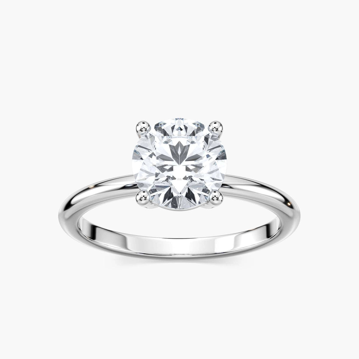 Lovea Clara Solitaire Verlobungsring Rundschliff – Weißgold