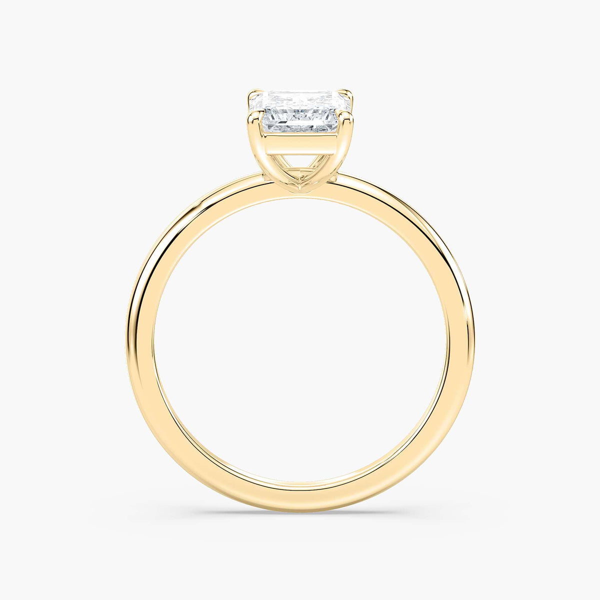 Lovea Clara Solitaire Verlobungsring Smaragdschliff – Gelbgold