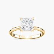 Lovea Clara Solitaire Verlobungsring Prinzessschliff – Gelbgold