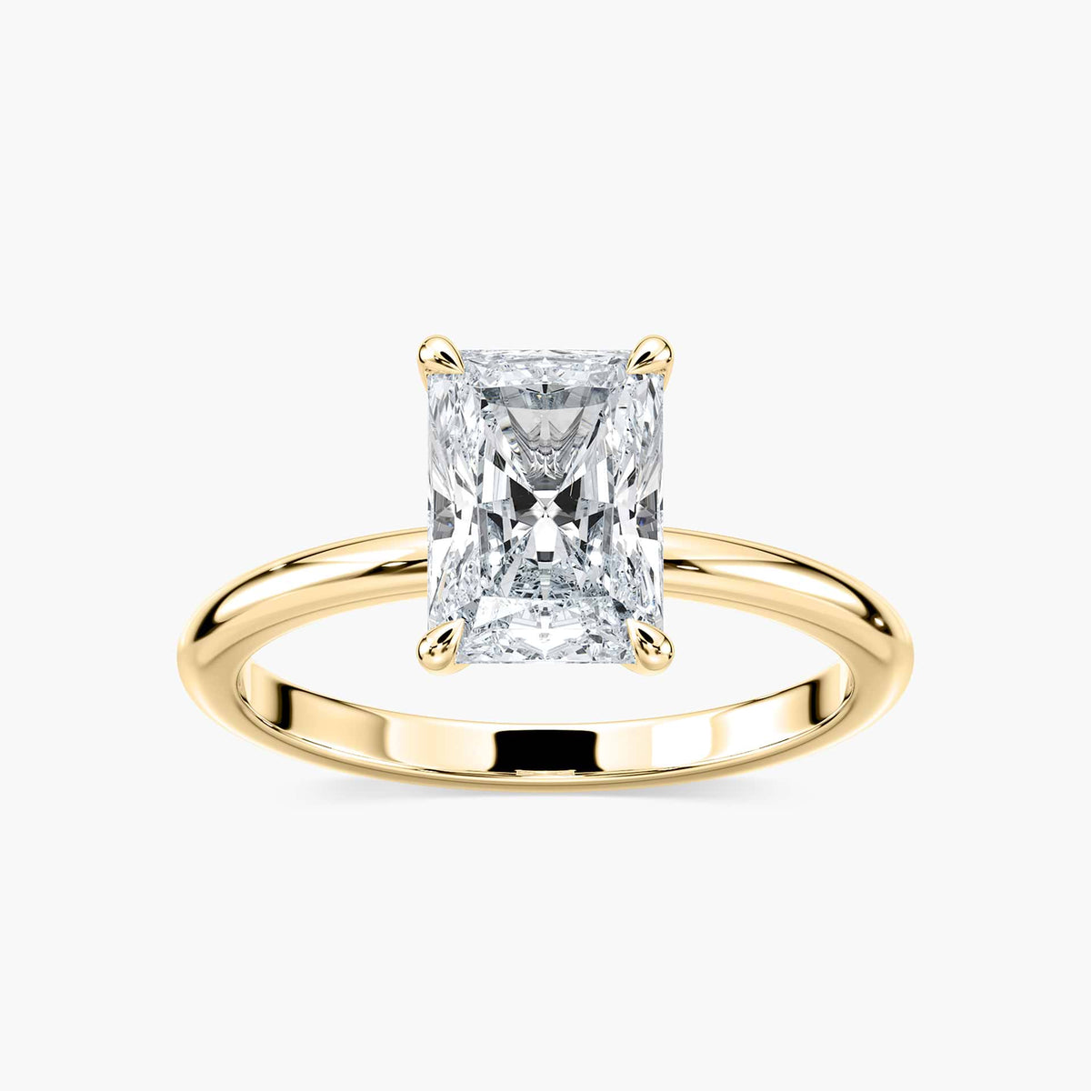 Lovea Clara Solitaire Verlobungsring Radiantschliff – Gelbgold