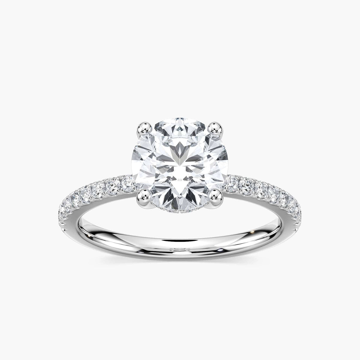Lovea Luisa Hidden Halo Verlobungsring Rundschliff – Weißgold