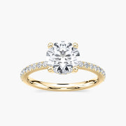 Lovea Luisa Hidden Halo Verlobungsring Rundschliff – Gelbgold