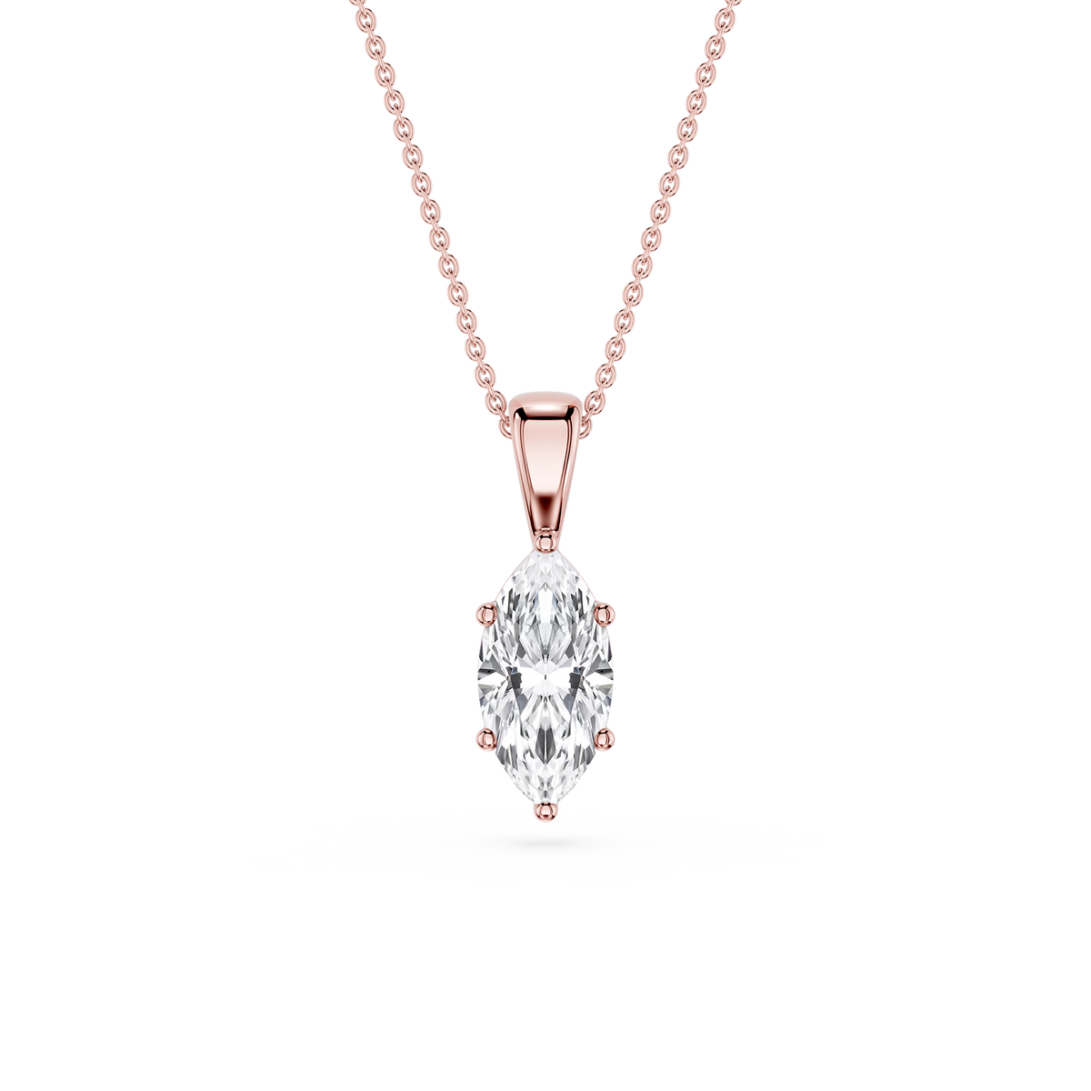 Lovea Mira Anhänger – Marquiseschliff – Roségold