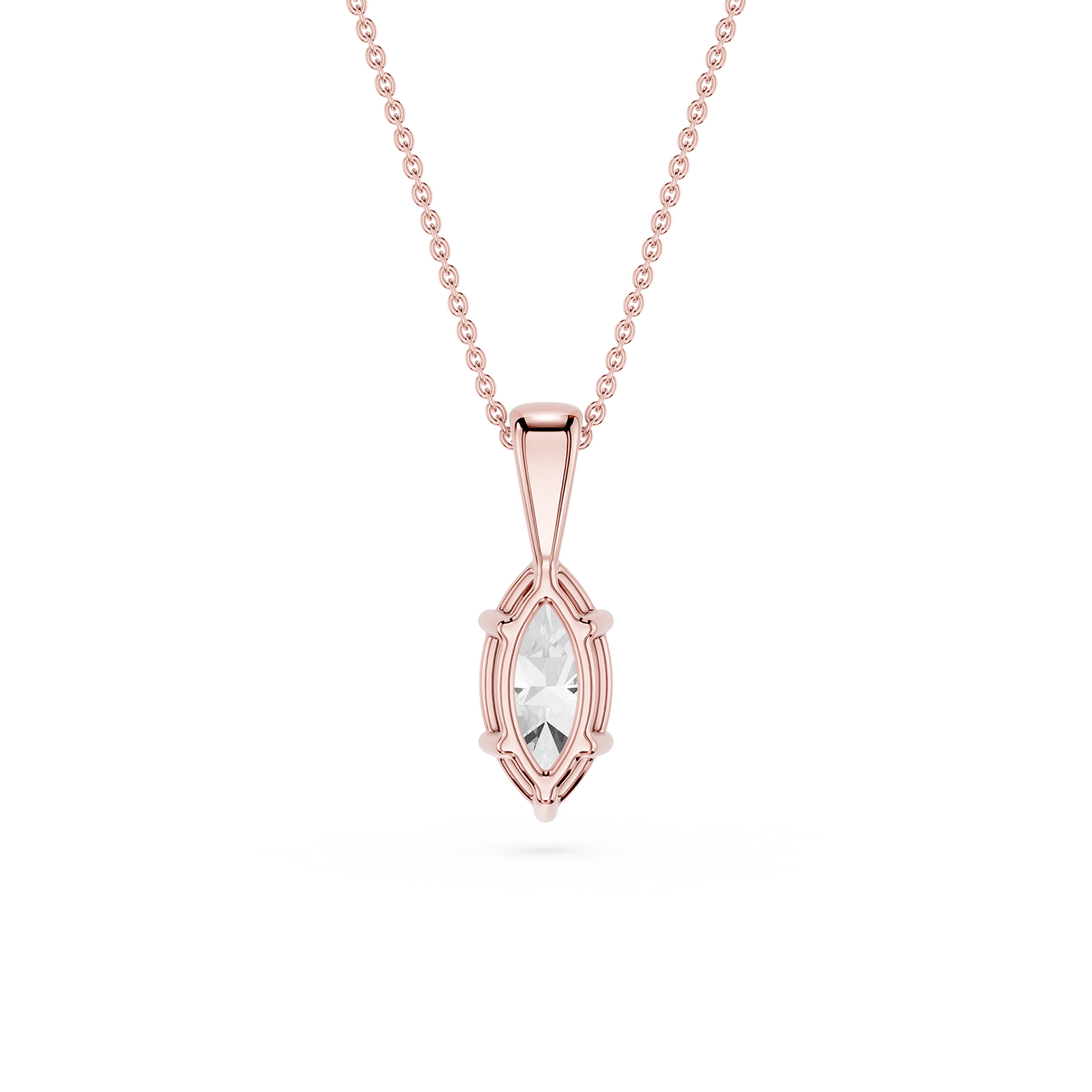 Lovea Mira Anhänger – Marquiseschliff – Roségold