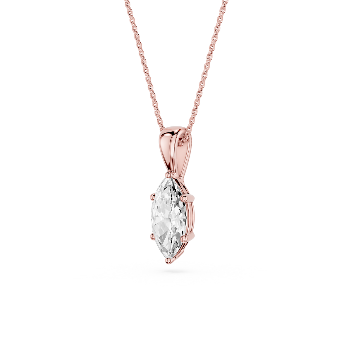Lovea Mira Anhänger – Marquiseschliff – Roségold