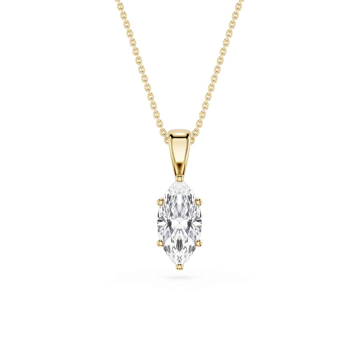 Lovea Mira Anhänger – Marquiseschliff – Gelbgold