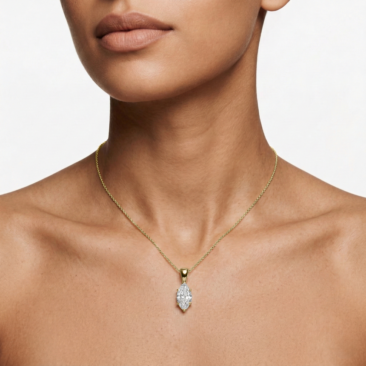 Lovea Mira Anhänger – Marquiseschliff – Gelbgold