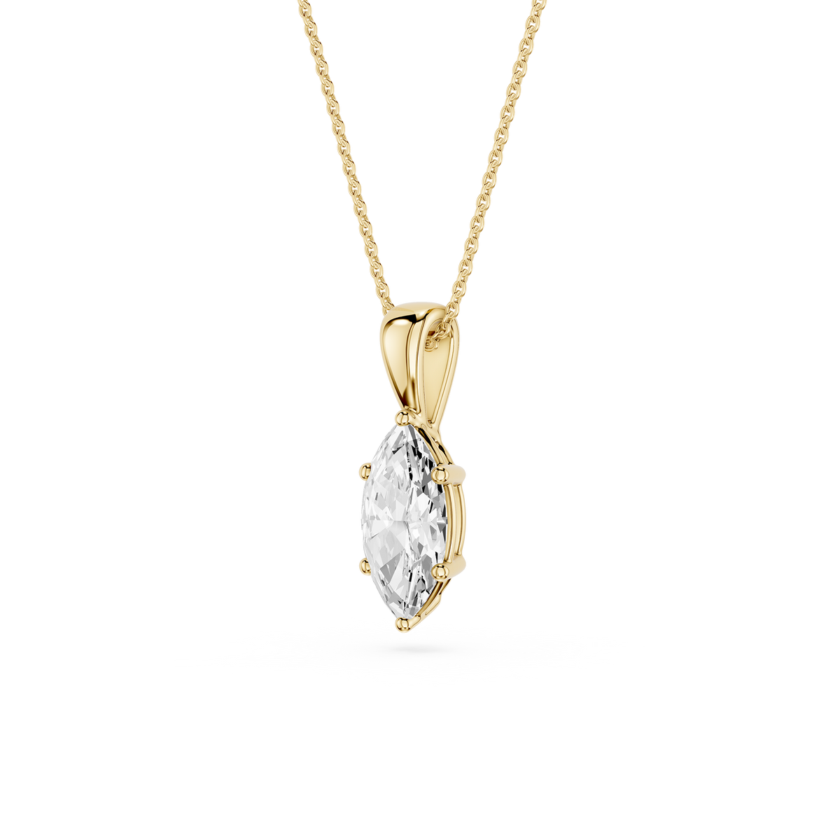 Lovea Mira Anhänger – Marquiseschliff – Gelbgold