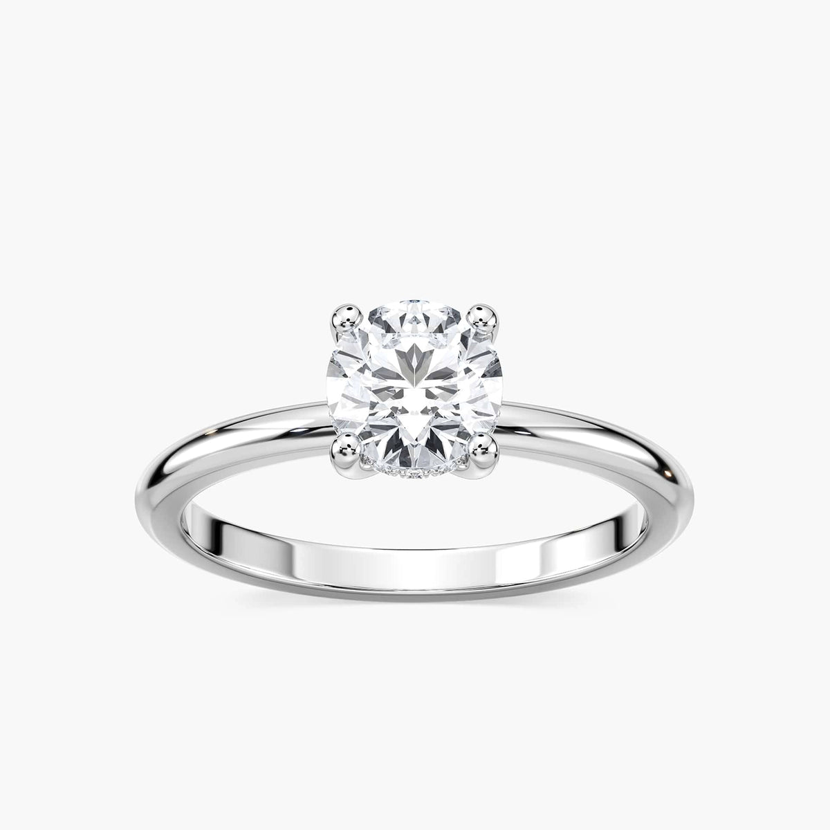 Lovea Greta Hidden Halo Verlobungsring Rundschliff – Weißgold