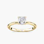 Lovea Greta Hidden Halo Verlobungsring Kissenschliff – Gelbgold