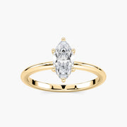 Lovea Greta Hidden Halo Verlobungsring Marquiseschliff – Gelbgold