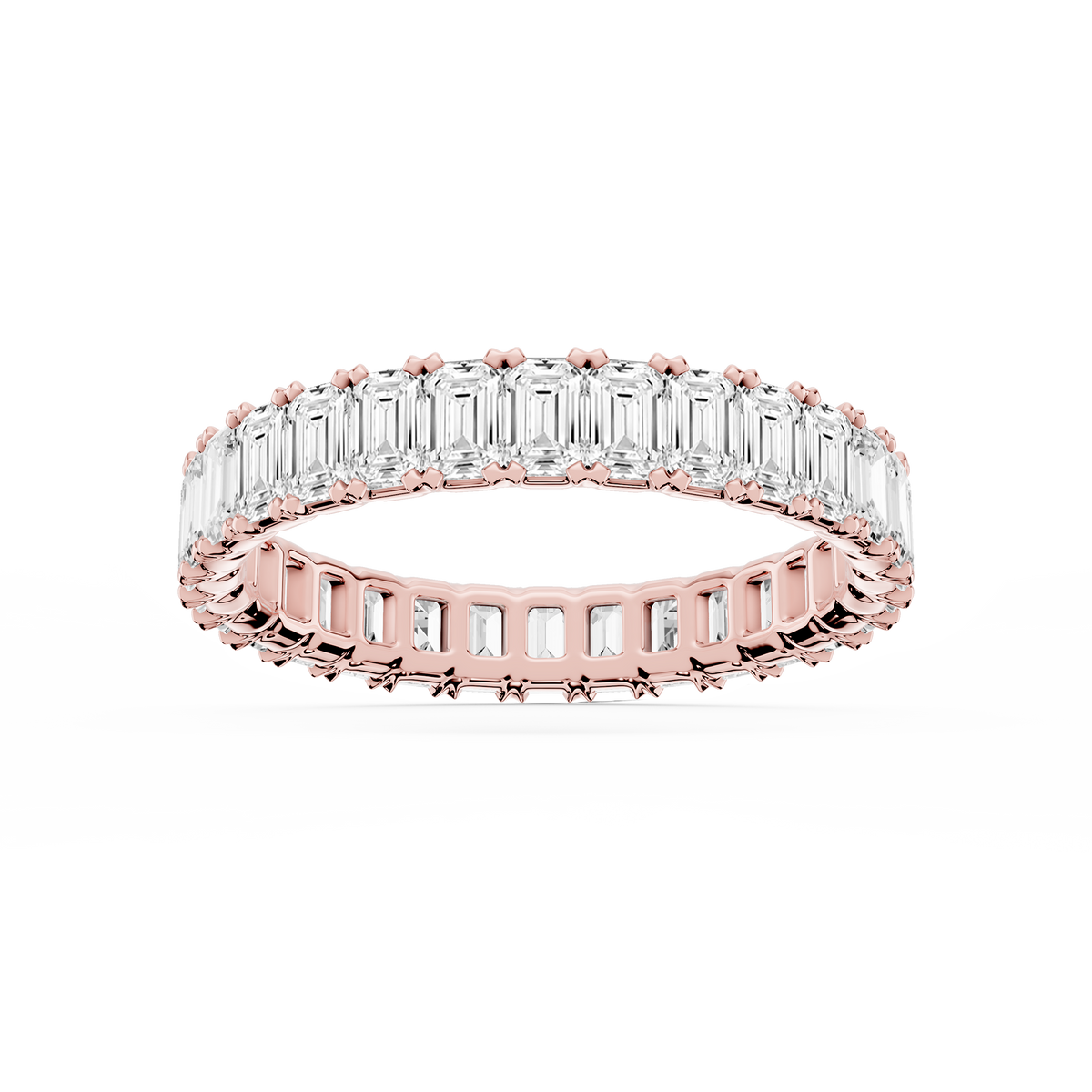 Lovea Mathilda Eternity Ring Smaragdschliff – Roségold