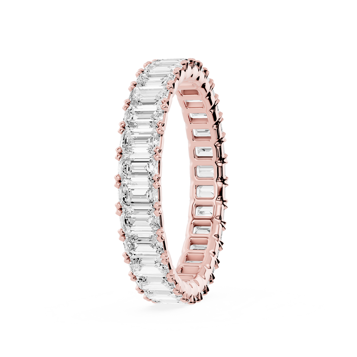 Lovea Mathilda Eternity Ring Smaragdschliff – Roségold