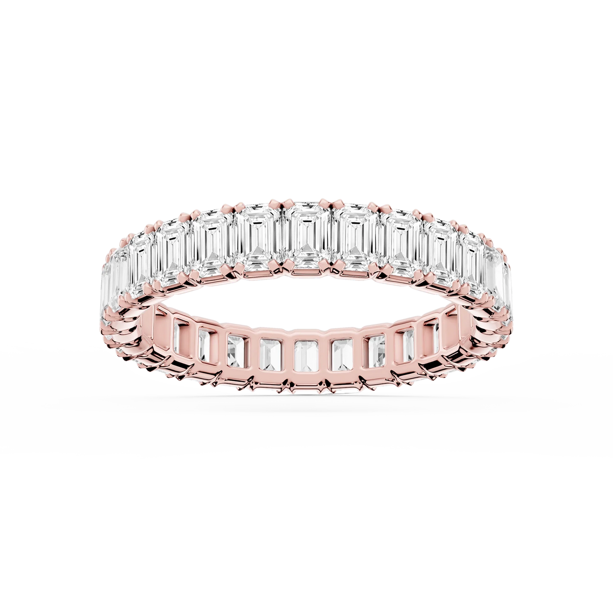 Lovea Mathilda Eternity Ring Smaragdschliff – Roségold
