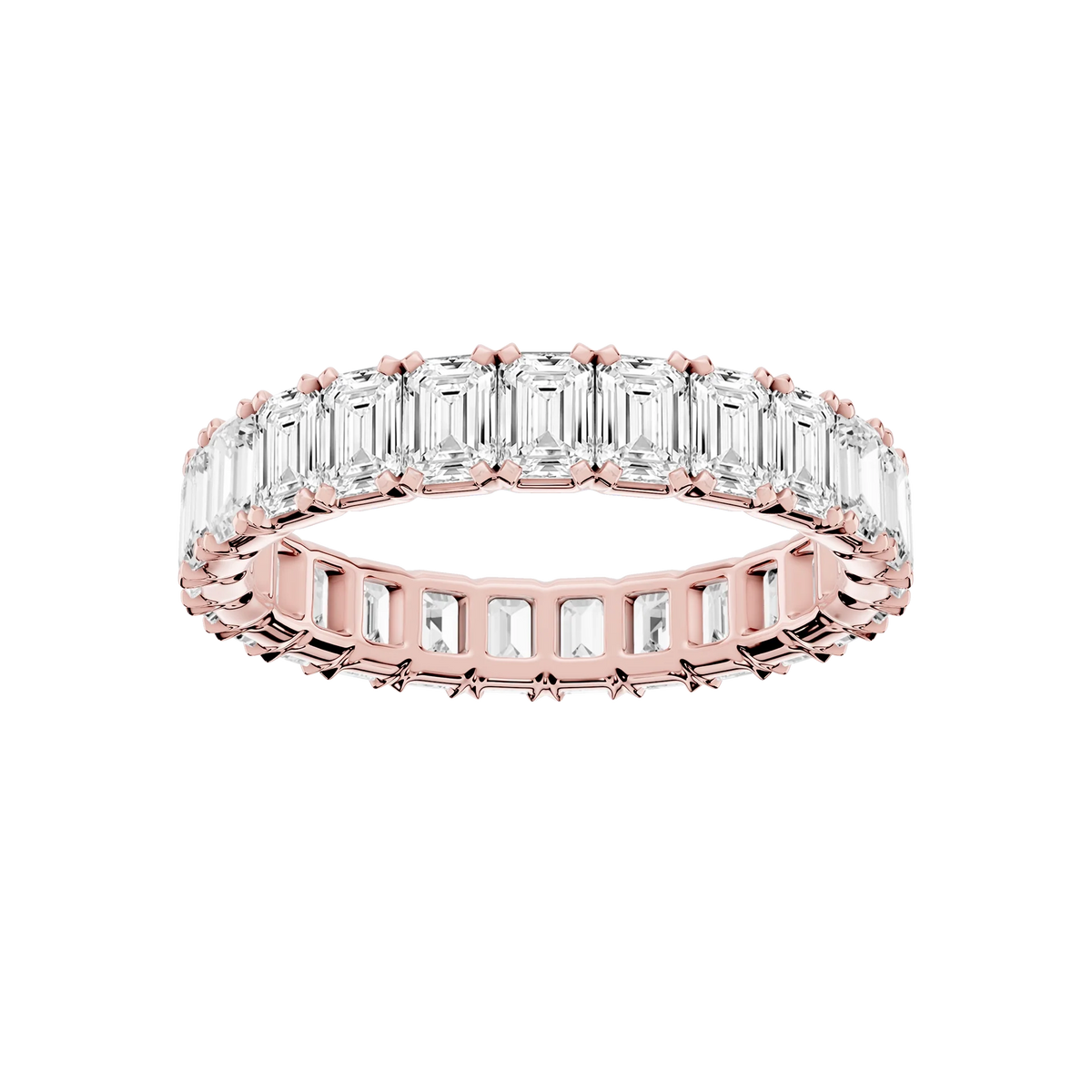 Lovea Mathilda Eternity Ring Smaragdschliff – Roségold