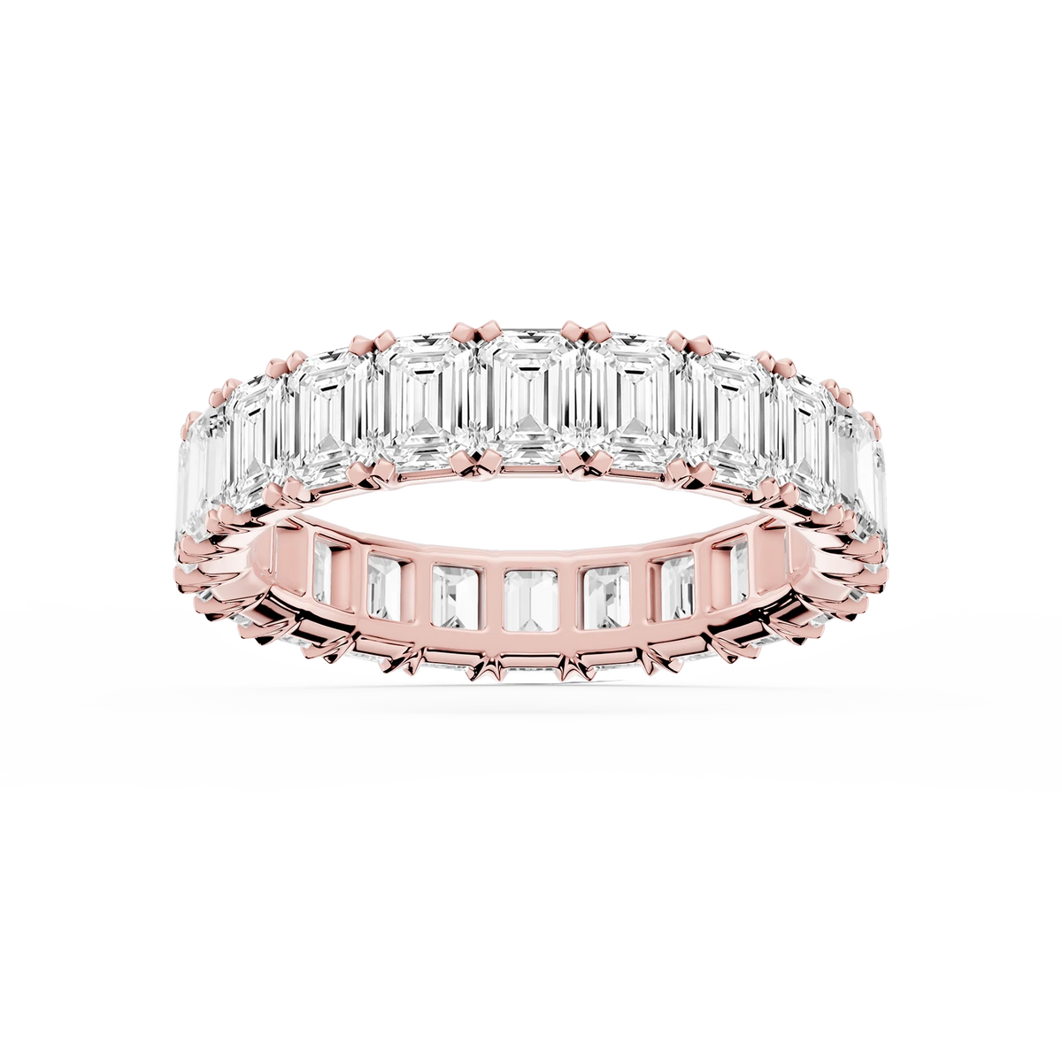 Lovea Mathilda Eternity Ring Smaragdschliff – Roségold