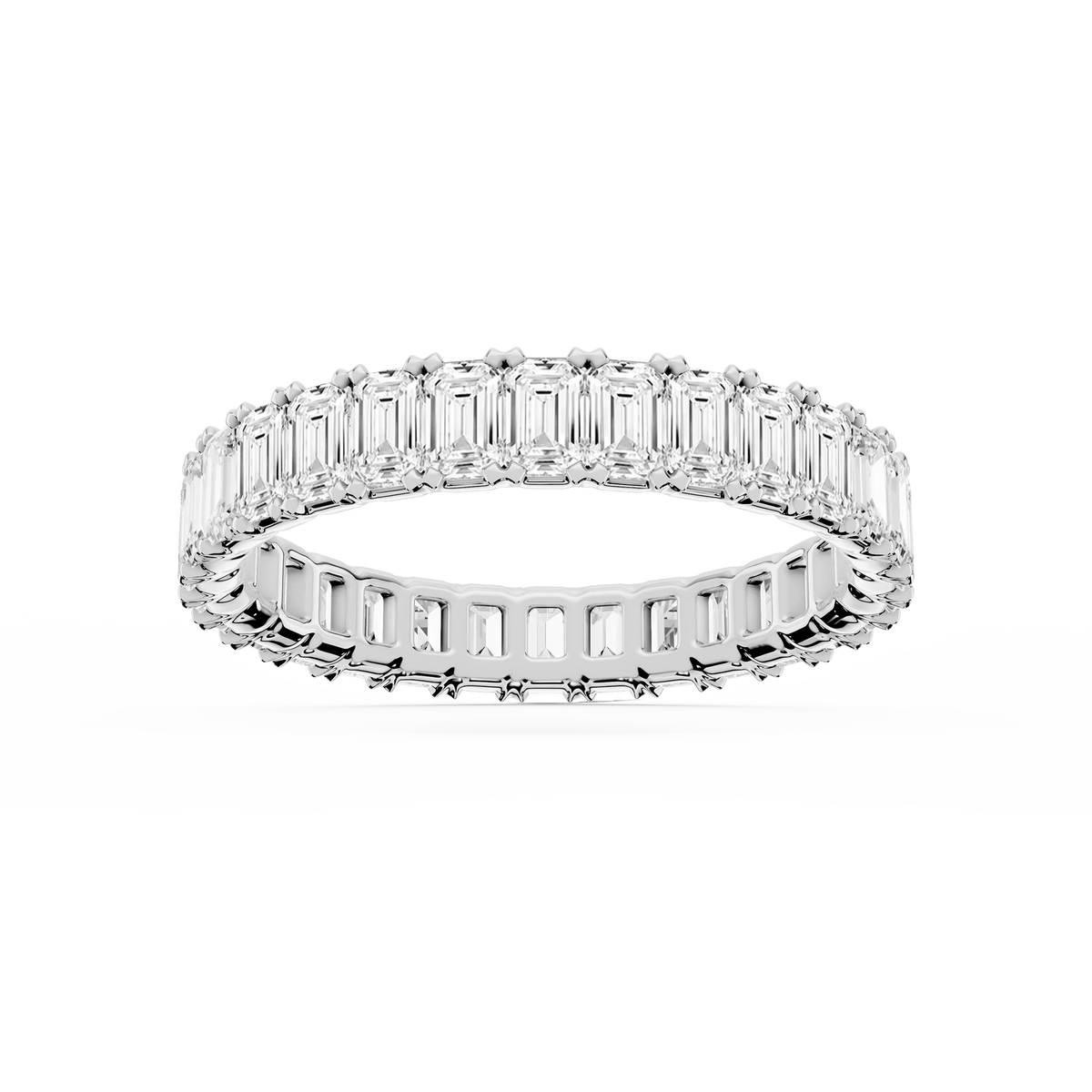 Lovea Mathilda Eternity Ring Smaragdschliff – Weißgold