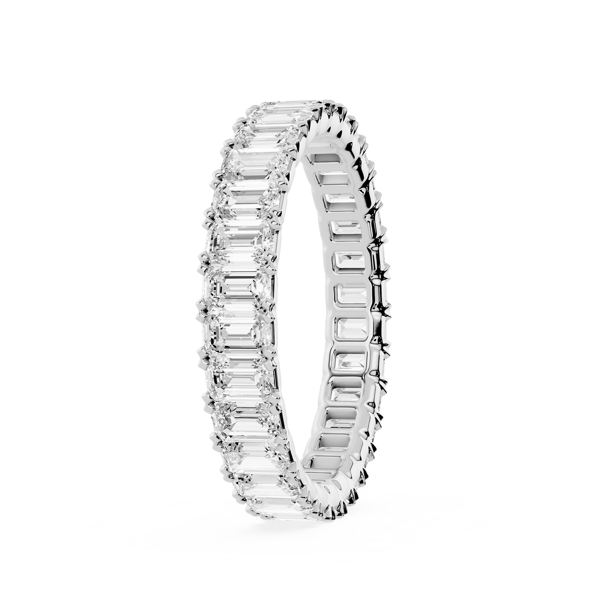 Lovea Mathilda Eternity Ring Smaragdschliff – Weißgold
