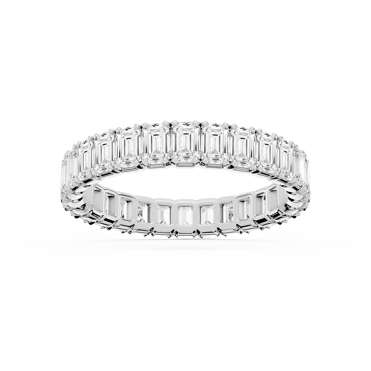 Lovea Mathilda Eternity Ring Smaragdschliff – Weißgold