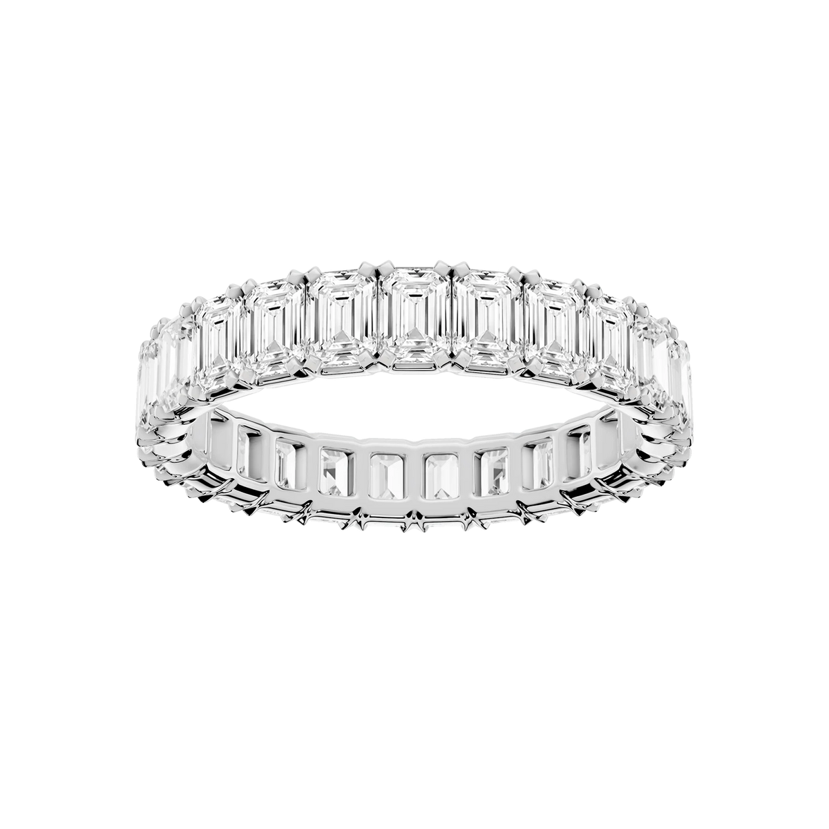 Lovea Mathilda Eternity Ring Smaragdschliff – Weißgold