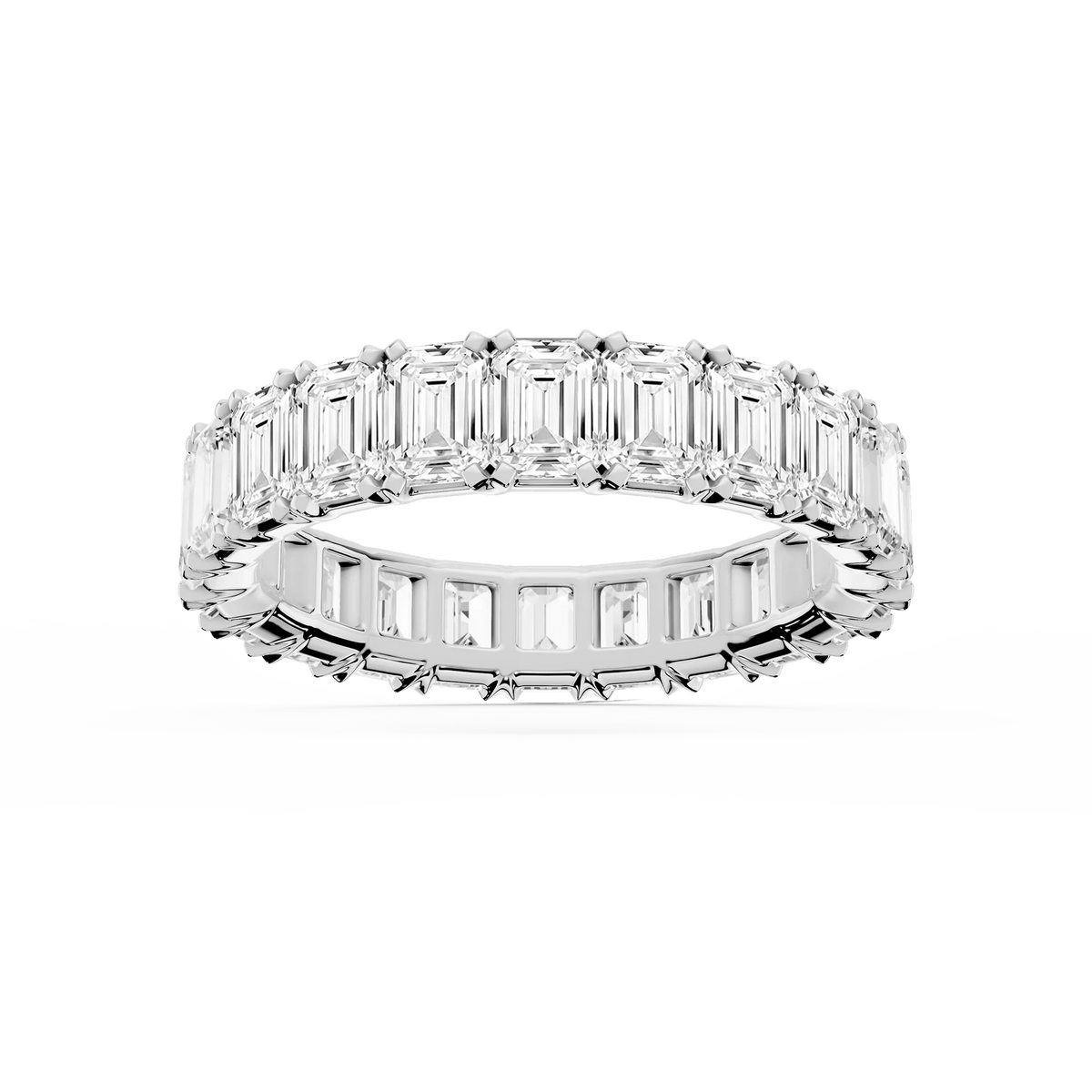 Lovea Mathilda Eternity Ring Smaragdschliff – Weißgold