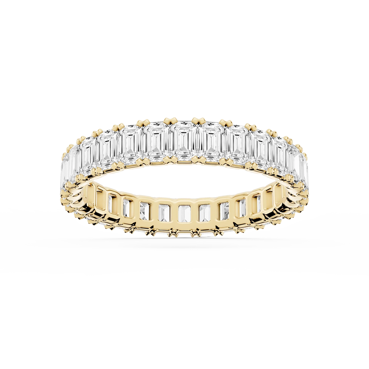 Lovea Mathilda Eternity Ring Smaragdschliff – Gelbgold