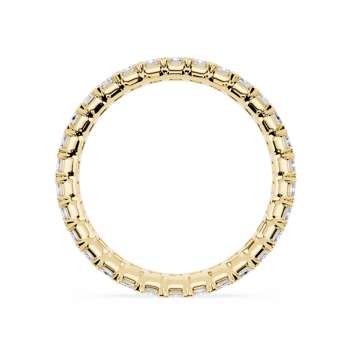 Lovea Mathilda Eternity Ring Smaragdschliff – Gelbgold