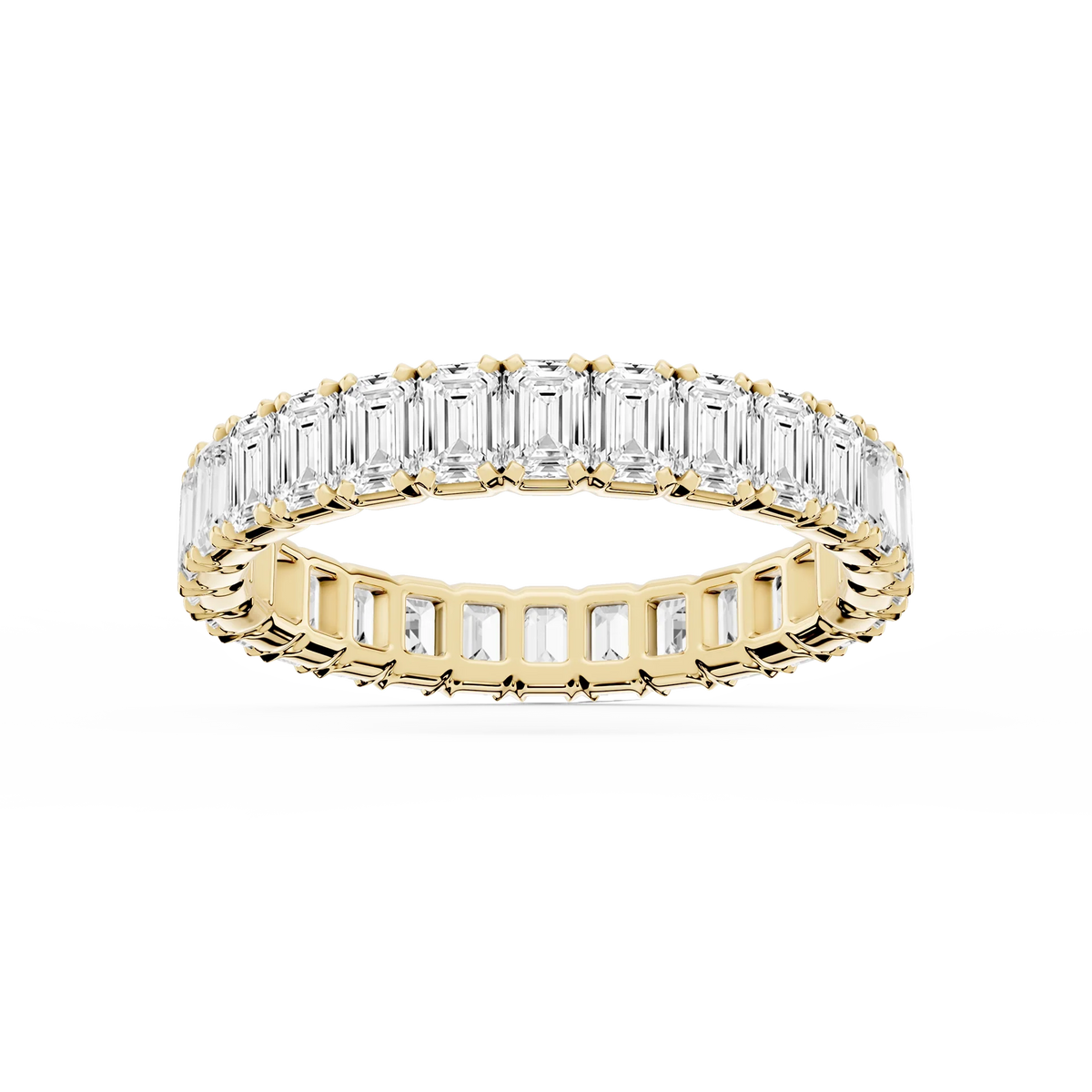 Lovea Mathilda Eternity Ring Smaragdschliff – Gelbgold