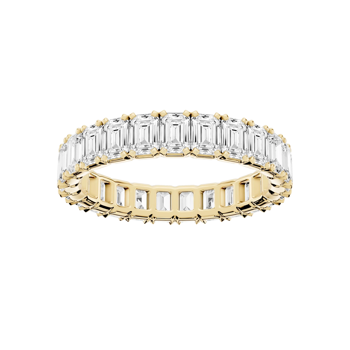 Lovea Mathilda Eternity Ring Smaragdschliff – Gelbgold